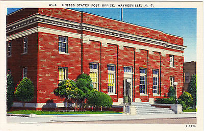 United States Post Office Waynesville North Carolina Postcard - Cakcollectibles