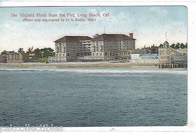The Virginia Hotel from the Pier-Long Beach,California - Cakcollectibles