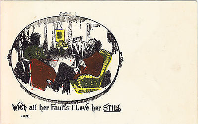 With All Her Faults Comic Postcard - Cakcollectibles