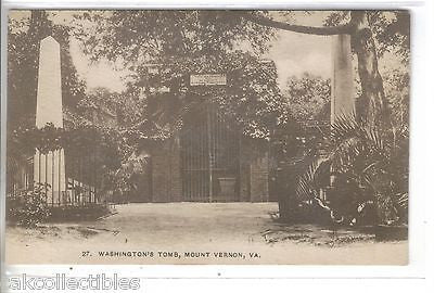 Washington's Tomb-Mount Vernon,Virginia UDB - Cakcollectibles
