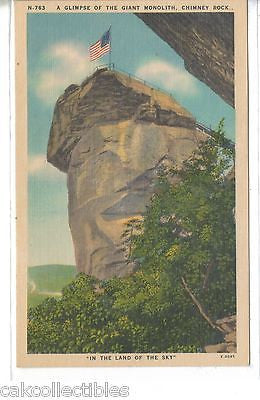 A Glimpse of The Giant Monolith,Chimney Rock-North Carolina - Cakcollectibles