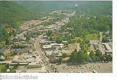 Aerial View of Gatlinburg,Tennessee at Entrance to Smoky Mts. National Park 1969 - Cakcollectibles