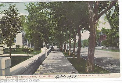 Ewing Street,Looking North-Helena,Montana 1907 - Cakcollectibles