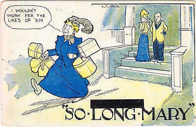 So Long Mary Comic Postcard - Cakcollectibles