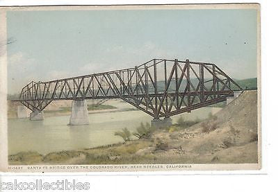 Santa Fe Bridge over The Colorado River near Needles,California Fred Harvey - Cakcollectibles - 1