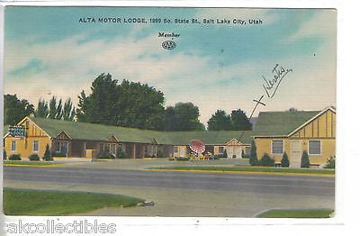 Alta Motor Lodge-Salt Lake City,Utah 1951 - Cakcollectibles
