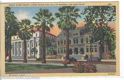 Santa Clara County Court House and Hall of Records-San Jose,California 1945 - Cakcollectibles