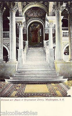 Staircase and Mosaic at Congressional Library-Washington,D.C. UDB - Cakcollectibles