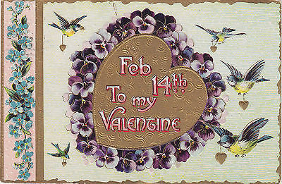 Feb. 14th To My Valentine Postcard - Cakcollectibles - 1
