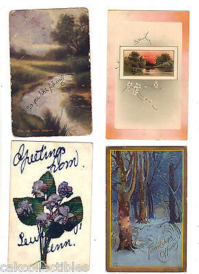 Lot of 4 Antique Greetings Post Cards-Lot 69 - Cakcollectibles - 1