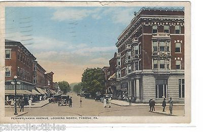 Pennsylvania Avenue,Looking North-Tyrone,Pennsylvania 1922 - Cakcollectibles