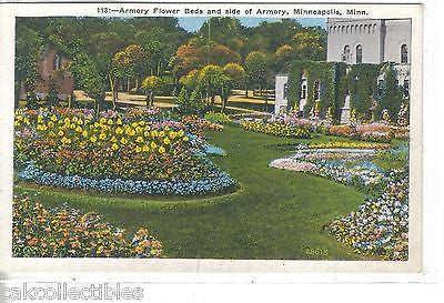 Armory Flower Beds and side of Armory-Minneapolis,Minnesota - Cakcollectibles