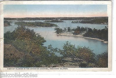 View of Islands in The Canadian Channel-Thousand Islands 1921 - Cakcollectibles