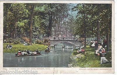 A Canal at Belle Isle Park-Detroit,Michigan 1905 - Cakcollectibles