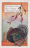 With Best Wishes For A Happy Thanksgiving Postcard - Cakcollectibles - 1