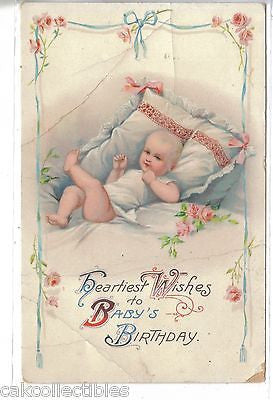 Heartiest Wishes to Baby's Birthday 1915 - Cakcollectibles