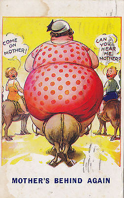 Mother's Behind Again Comic Postcard - Cakcollectibles
