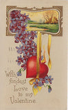 With Fondest Love To My Valentine Postcard - Cakcollectibles - 1