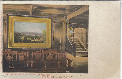 Art Treasure,Foot of Grand Stairway-Steamer "New York" UDB - Cakcollectibles