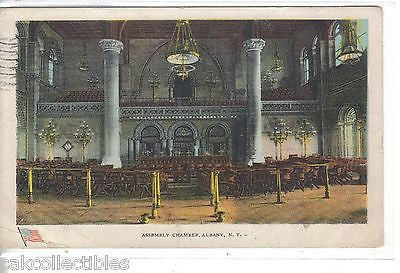 Assembly Chamber-Albany,New York 1909 - Cakcollectibles