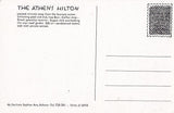 " The Athens Hilton" Postcard -vintage postcard back