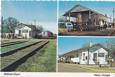 Old Railroad Depot, Plains Georgia Postcard - Cakcollectibles - 1