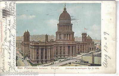 City Hall-San Francisco,California  1909 - Cakcollectibles