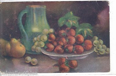 Early Post Card-Strawberries and Pears 1907 - Cakcollectibles