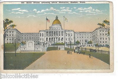 State House showing Shaw Memorial-Boston,Massachusetts - Cakcollectibles