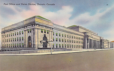 Post Office And Union Station, Toronto, Canada Postcard - Cakcollectibles - 1