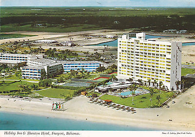 Holiday Inn And Sheraton Hotel, Freeport, bahamas Postcard - Cakcollectibles - 1
