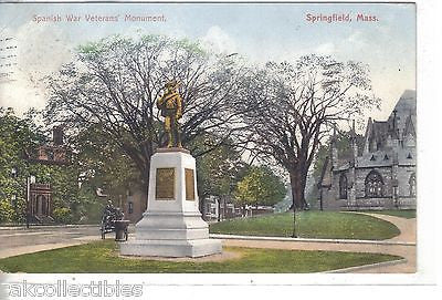 Spanish War Veterans' Monument-Springfield,Massachusetts 1909 - Cakcollectibles