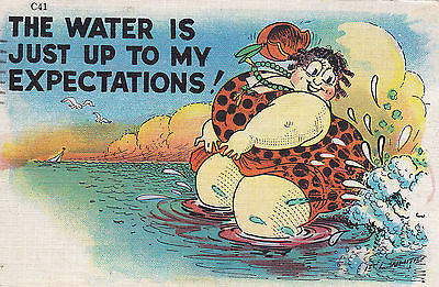 The Water Is Just Up To My Expectations Comic Postcard - Cakcollectibles