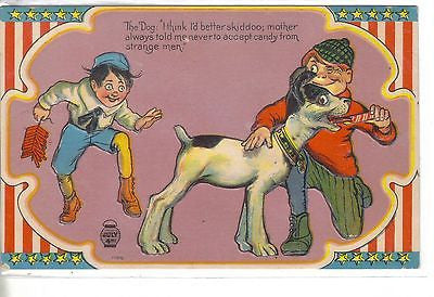 4th of July Post Card-Boys with Dog and Firecrackers - Cakcollectibles - 1