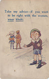 "Wear Khaki" Comic Postcard - Cakcollectibles - 1