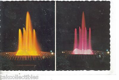 Lighted Fountain in Government Park-Sault Ste. Marie,Michigan - Cakcollectibles
