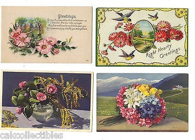 Lot of 4 Antique Greetings Post Cards-Lot 58 - Cakcollectibles - 1