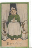 "It's A Girl" Post Card 1917 - Cakcollectibles - 1