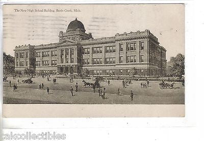 The New High School Building-Battle Creek,Michigan 1909 - Cakcollectibles - 1