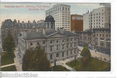 Business Section,showing Post Office-Portland,Oregon - Cakcollectibles