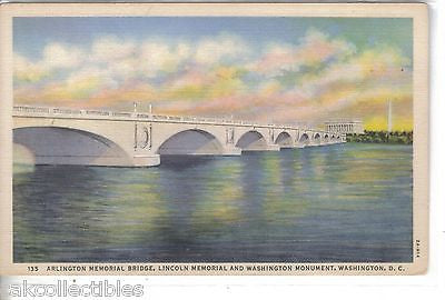 Arlington Memorial Bridge,Lincoln Memorial & Washington Monument-Washington,D.C. - Cakcollectibles