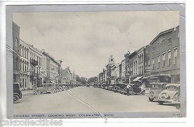 Chicago Street,Looking West-Coldwater,Michigan 1944 - Cakcollectibles