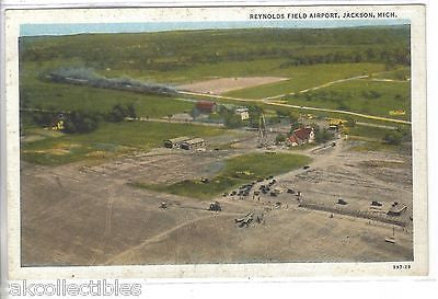 Aerial View-Reynolds Field Airport-Jackson,Michigan - Cakcollectibles - 1