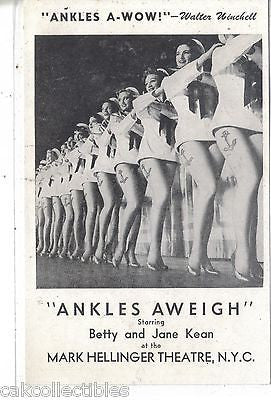 Betty and Jean Kean in "Ankles Aweigh"-Mark Hellinger Theatre-N.Y.C. - Cakcollectibles