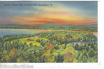 Sunset,Blacks Point,Caspian Lake-Greensboro,Vermont - Cakcollectibles