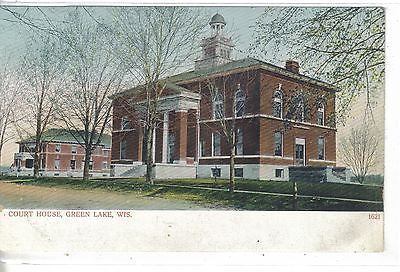 Court House-Green Lake,Wisconsin UDB - Cakcollectibles