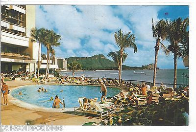 Swimming Pool-Sheraton Waikki-Hawaii 1973 - Cakcollectibles