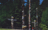 Totem Poles In Stanley Park, Vancouver, B. C. Canada Postcard - Cakcollectibles - 1