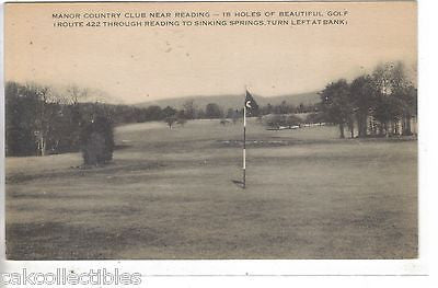 Golf Course,Manor Country Club near Reading,Pennsylvania - Cakcollectibles - 1