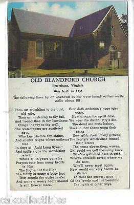 Old Blandford Church-Petersburg,Virginia 1961 - Cakcollectibles